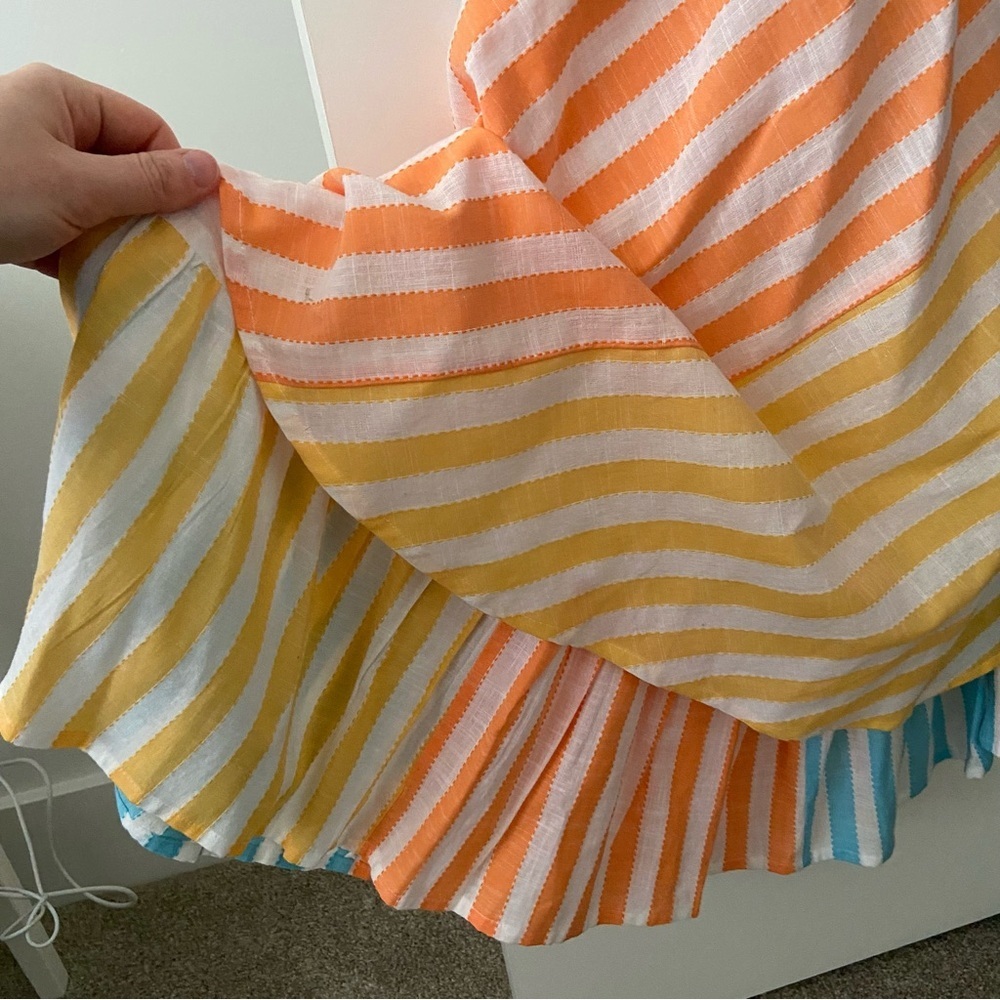 Parsley & Sage Pastel Striped Sleeveless Summer Dress - Picture 4 of 9